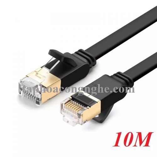 Ugreen 11265 10M màu Đen Cáp mạng LAN cat7 STP dây dẹp NW106 30011265